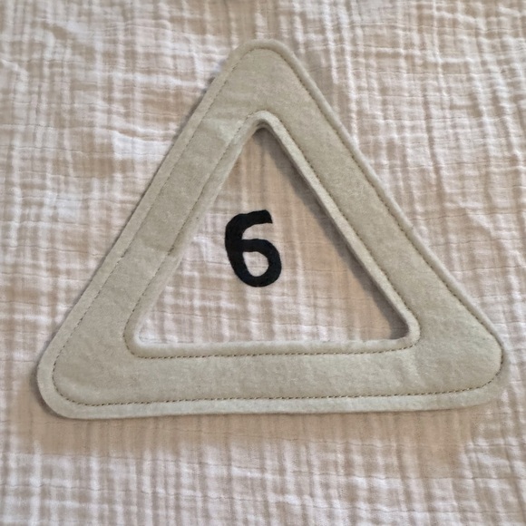 Month Milestone Baby Blanket w/ felt mover and Swaddle Blanket - Picture 3 of 10